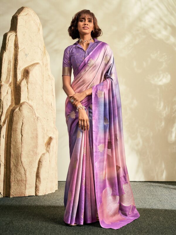 Purple Khadi Silk Festival Saree 1 scaled 1