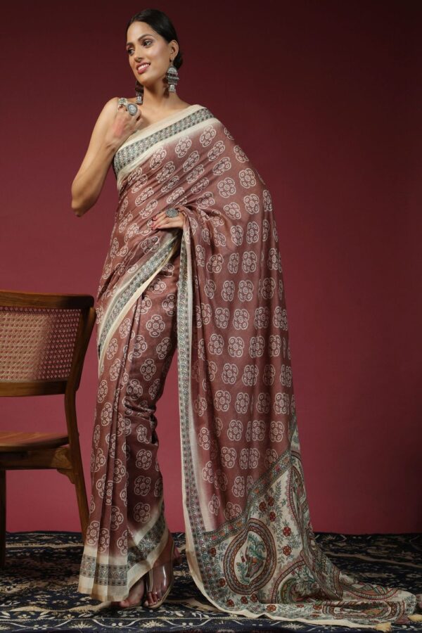 bandhej cotton silk saree 3