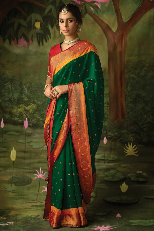 green paithani saree 5