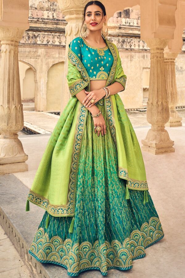 peacock green lehenga choli 5 1