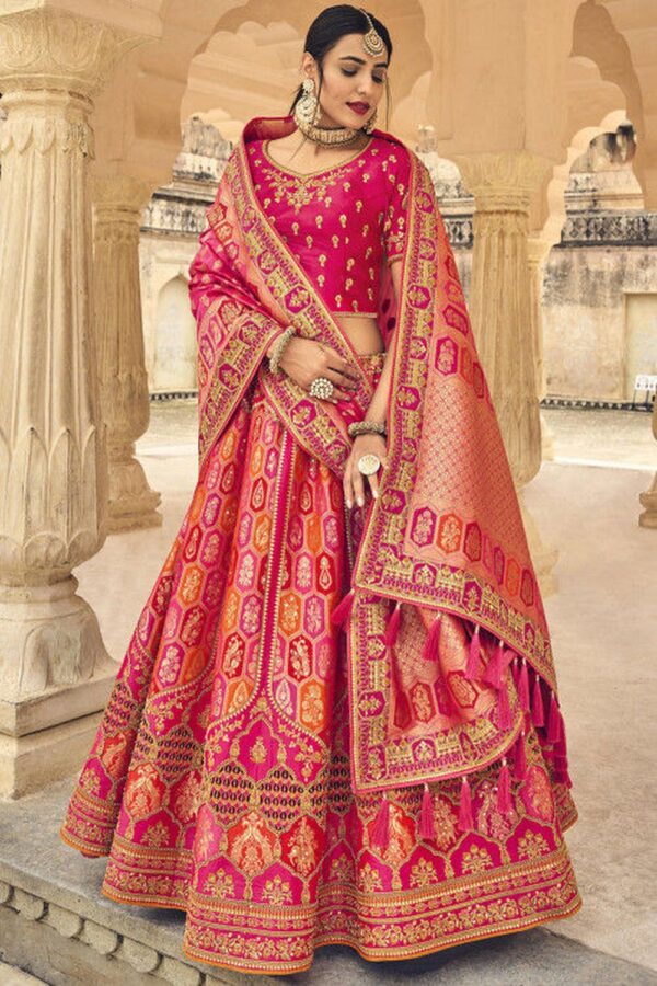 pink color lehenga choli 2