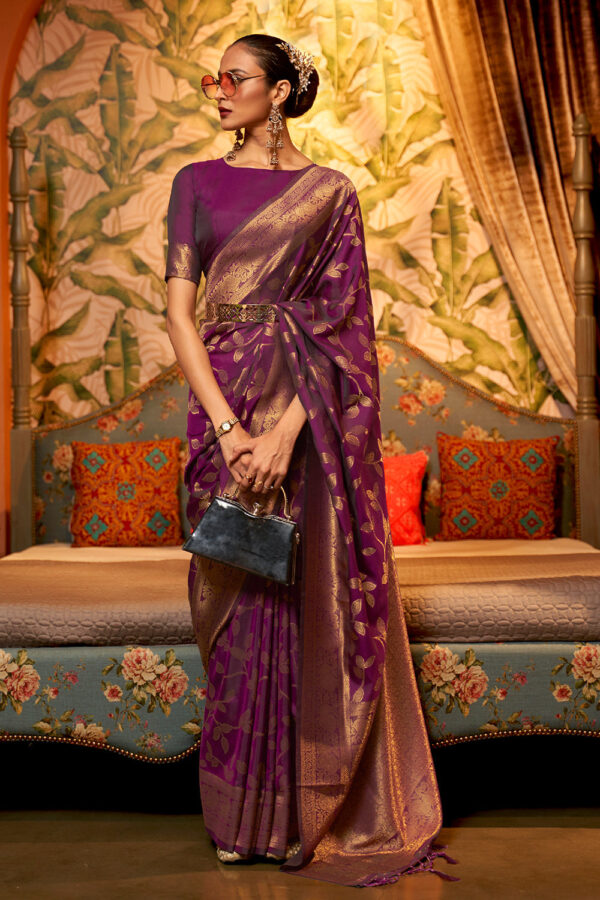 purple kanjivaram saree 4