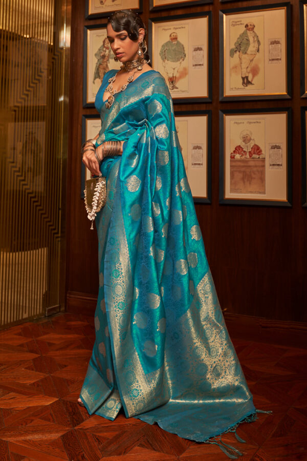 sky blue saree 3