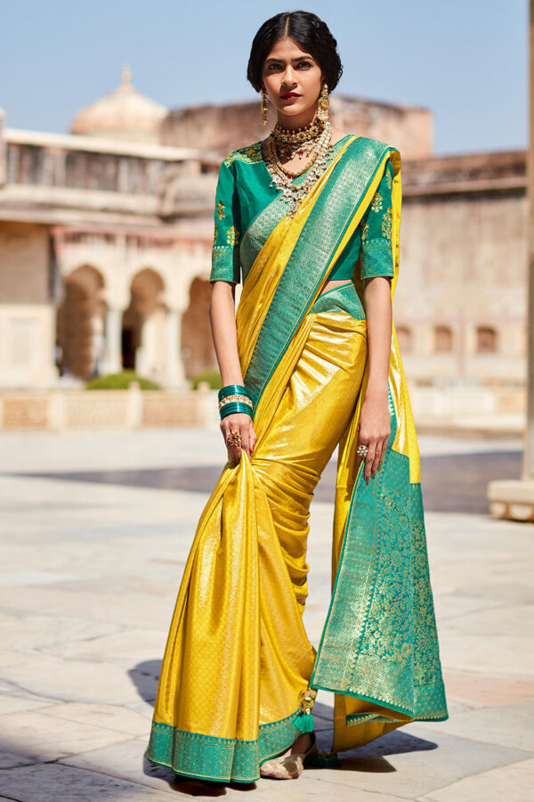 yellow paithani saree 3