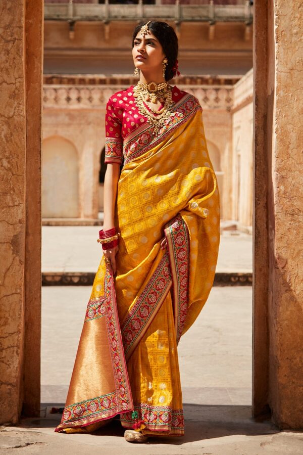 yellow paithani saree 4 1